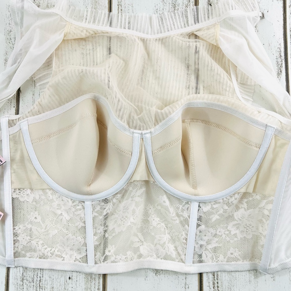 36D Victoria’s Secret Dream Angels Lined Demi Tulle Lace Bra - Picture 10 of 12